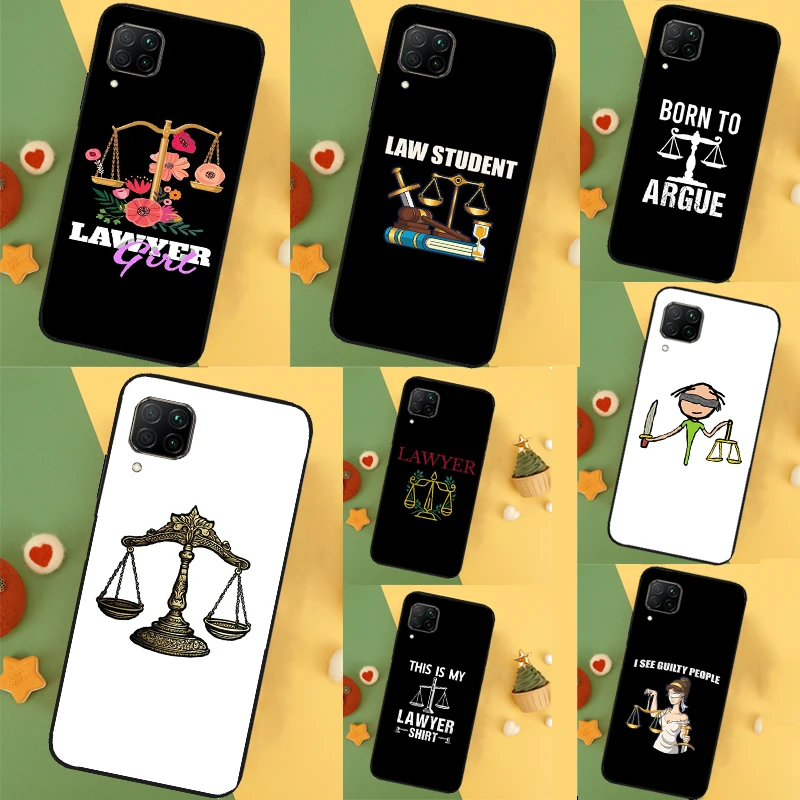  Law Lawyer Judge Justice Case For Huawei Nova Y91 Y61 Y60 Y70 Y90 Nova 9 SE 10 11i 8i 3i P20 P30 Pro P40 Lite Cover