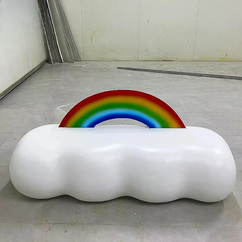 *Fiberglass Rainbow-colored Leisure Chairs, Outdoor Creative Benches, Public Waiting Chairs, Shopping Mall Rest Chairs