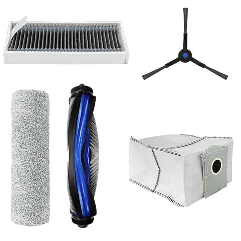 B47B-Main Roller Brush+Roller Kit For Ecovacs X8 PRO/X8 PRO OMNI/X8 PRO PLUS Side Brush HEPA Filter Dust Bag Vacuum Parts