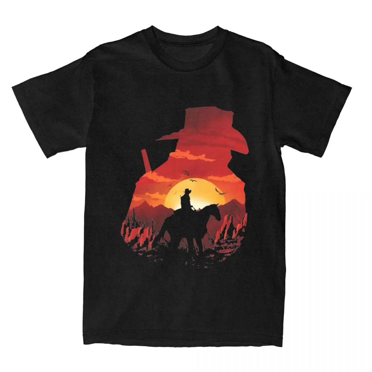 Red Dead Redemption 2 T Shirt Man Movie Y2K Retro Cotton T Shirts Beach O Neck Fashion Tee Shirt Design Big Size Clothes