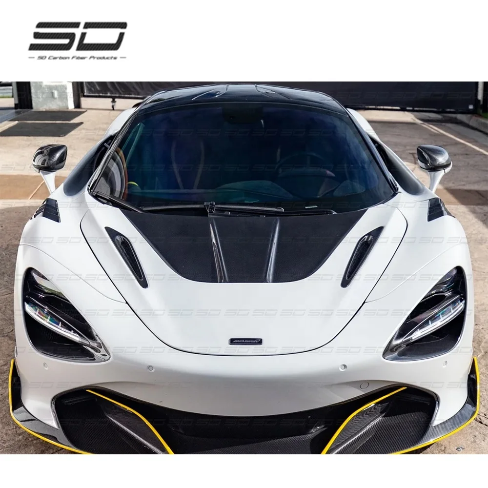 New Arrival Dry Carbon Hood Front Bonnet For McLaren 720S R style carbon bodykit bonnet carbon hood