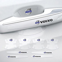 4/8pcs Car Door Handle Cup Protector Stickers Auto Emblem Anti Scratch Film For Volvo RDesign XC60 XC90 V40 S60 V50 V70 V60 S40