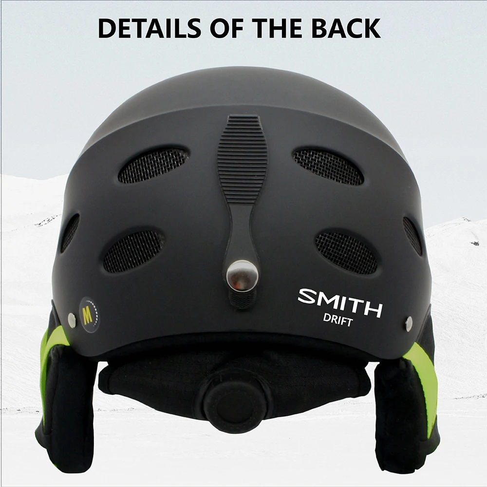 SMITH DRIFT-casco de esquí y Snowboard, casco de seguridad medio cubierto y antiimpacto, protector para ciclismo, moto de nieve y esquí para adultos y niños