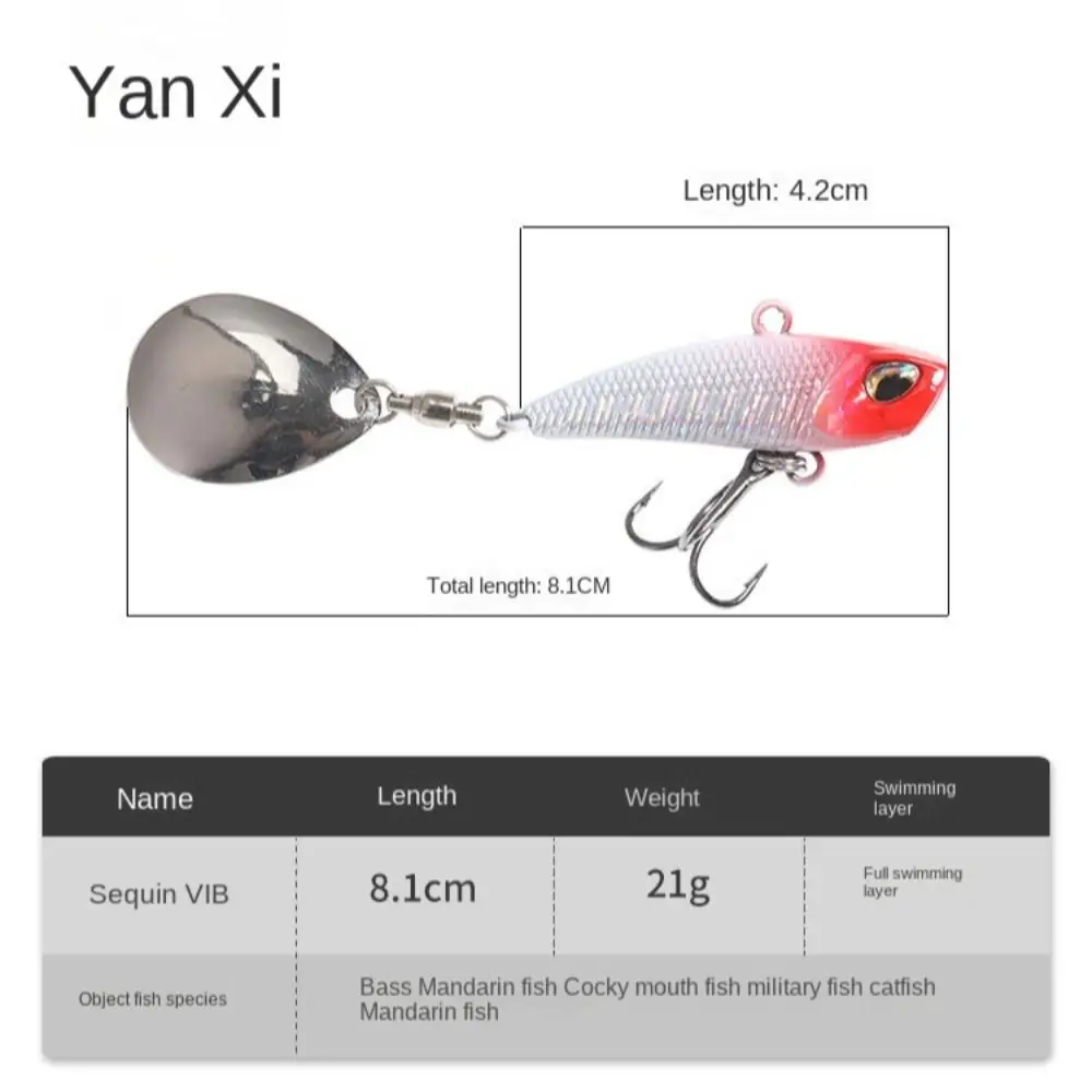 New Arrival Metal Mini VIB With Spoon Fishing Lure 7g 15g Fishing Tackle Pin Crankbait Vibration Spinner Sinking Bait