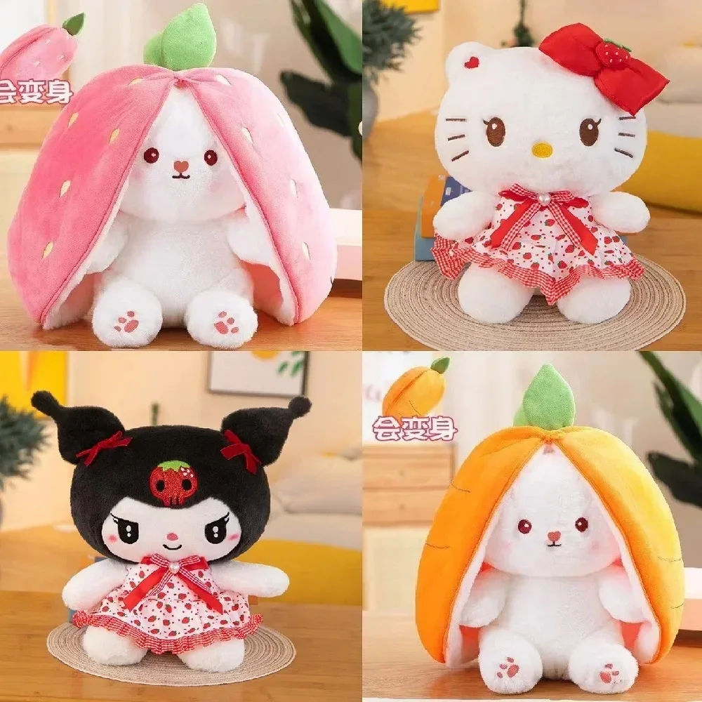 

Sanrio Hello Kitty Plush Toy Anime Doll Kulomi Car Ornament Osmanthus Dog Melody Room Decoration Boys and Girls Holiday Gifts