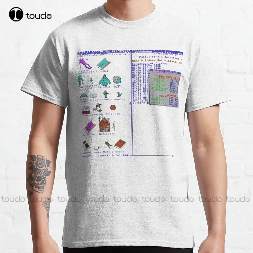 Templeos Menu With Games Classic T-Shirt Templeos Womens Mens Work Shirts Fashion Creative Leisure Funny Harajuku T Shirt Xs-5Xl