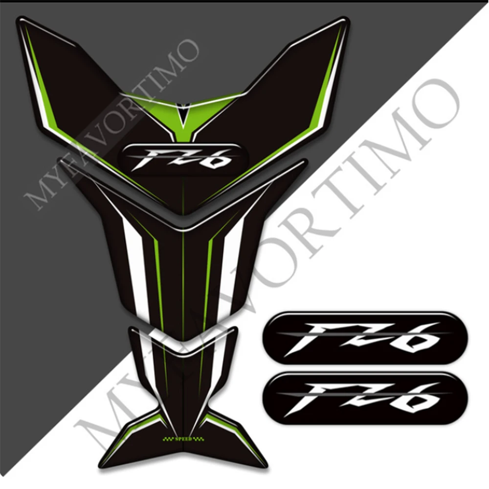 

Knee Decal Kit Gas Fuel Oil Emblem Logo Fairing Fender Windshield Motorcycle Stickers Tank Pad For Yamaha FZ6 FZ6S FZ6N Fazer