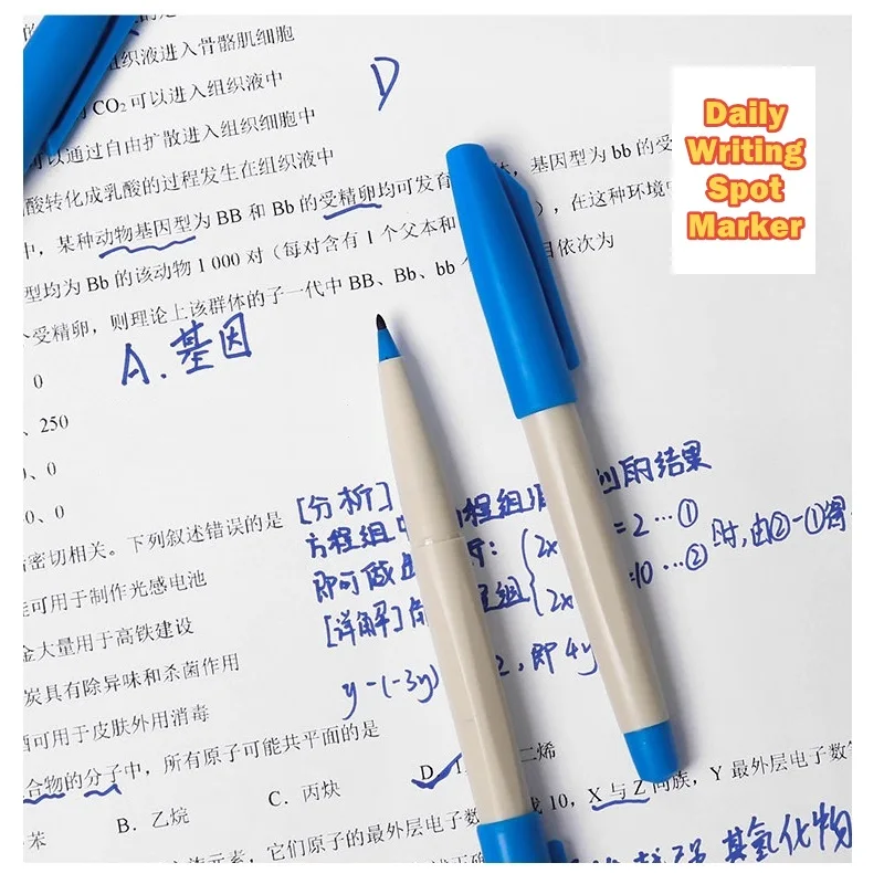 1pcs Klein Blue Sign Pen 1mm Unique Sky Color Marker Spot Liner for Writing Signature Drawing Painting Highlight School A7045