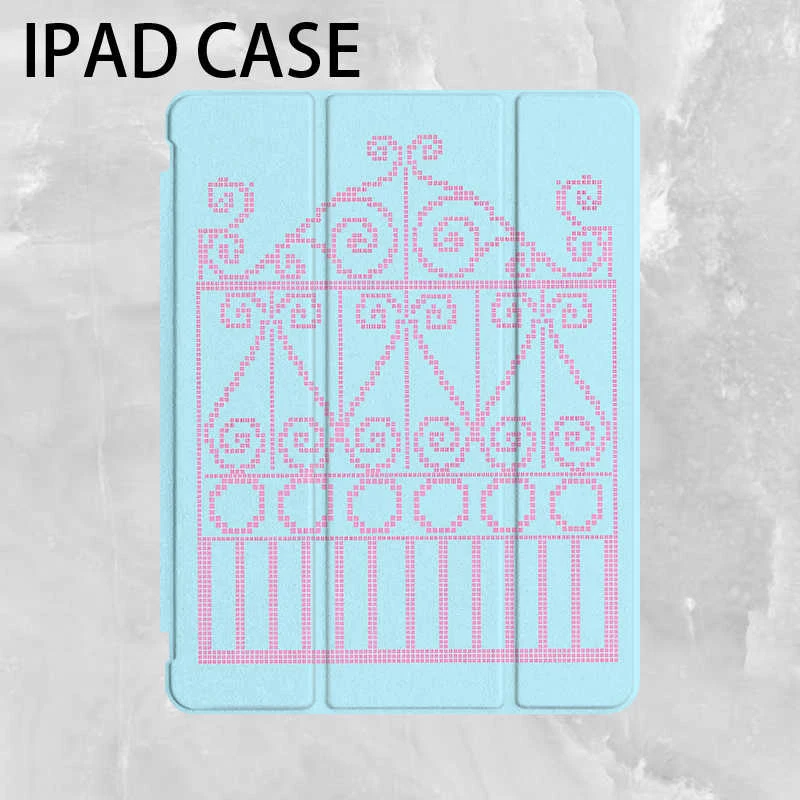 Ins Korean Style Door FenceCase For iPad Air 11 10th 11th A16 9th Cover iPad Pro11 4 5 10.9in 12.9 M2 M3 M4 Mini Pencil Holder
