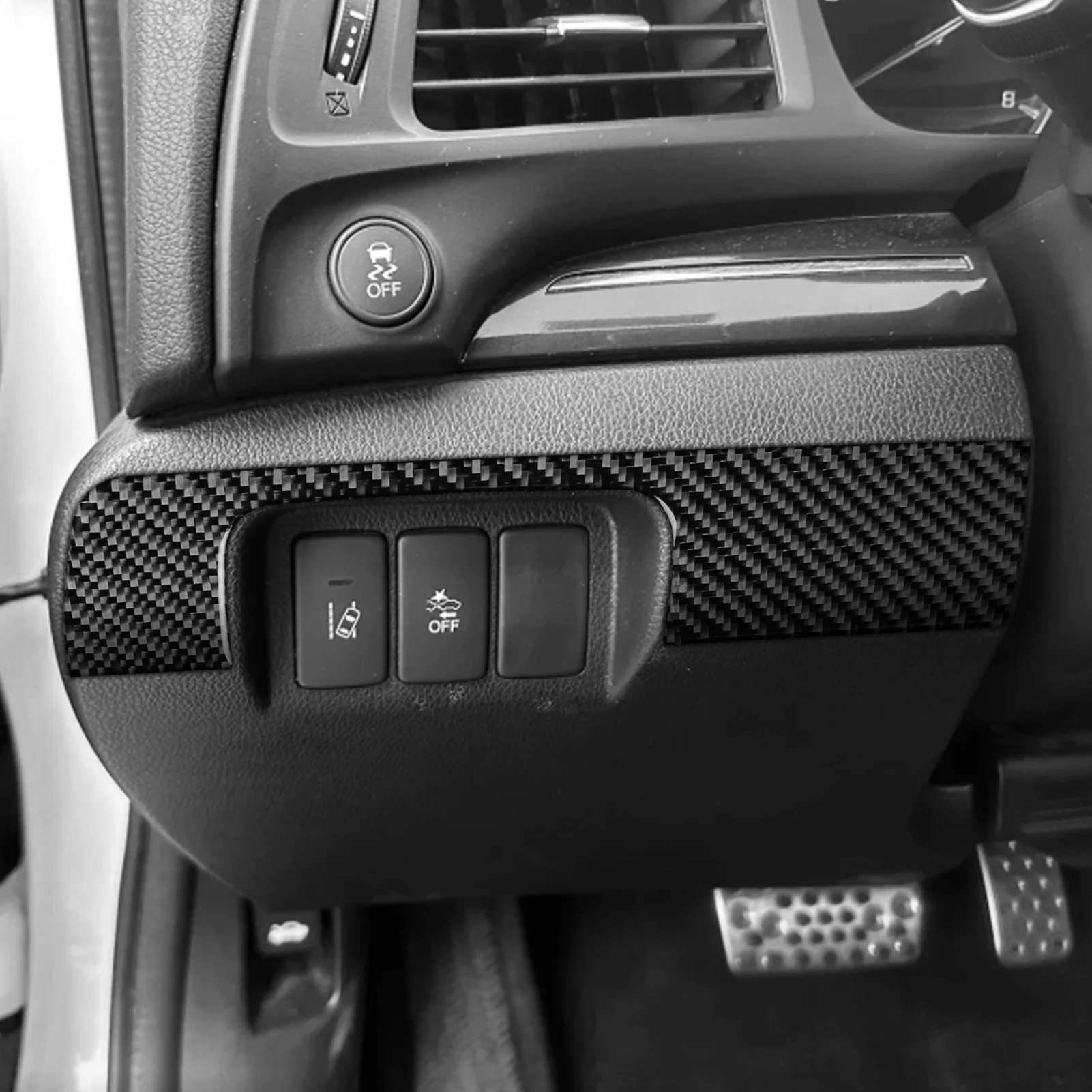 Real Carbon Fiber Car Accessories Driver Panel Soft Sticker For Acura ILX 2012 2013 2014 2015 2016 2017 2018 2019 2020 2021 2022