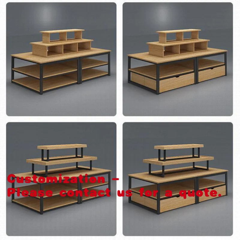 

Customize.Island Shelf Cosmetics Display Rack Supermarket Counter Flow Table Mother and Stationery Display Stand Mall Displ