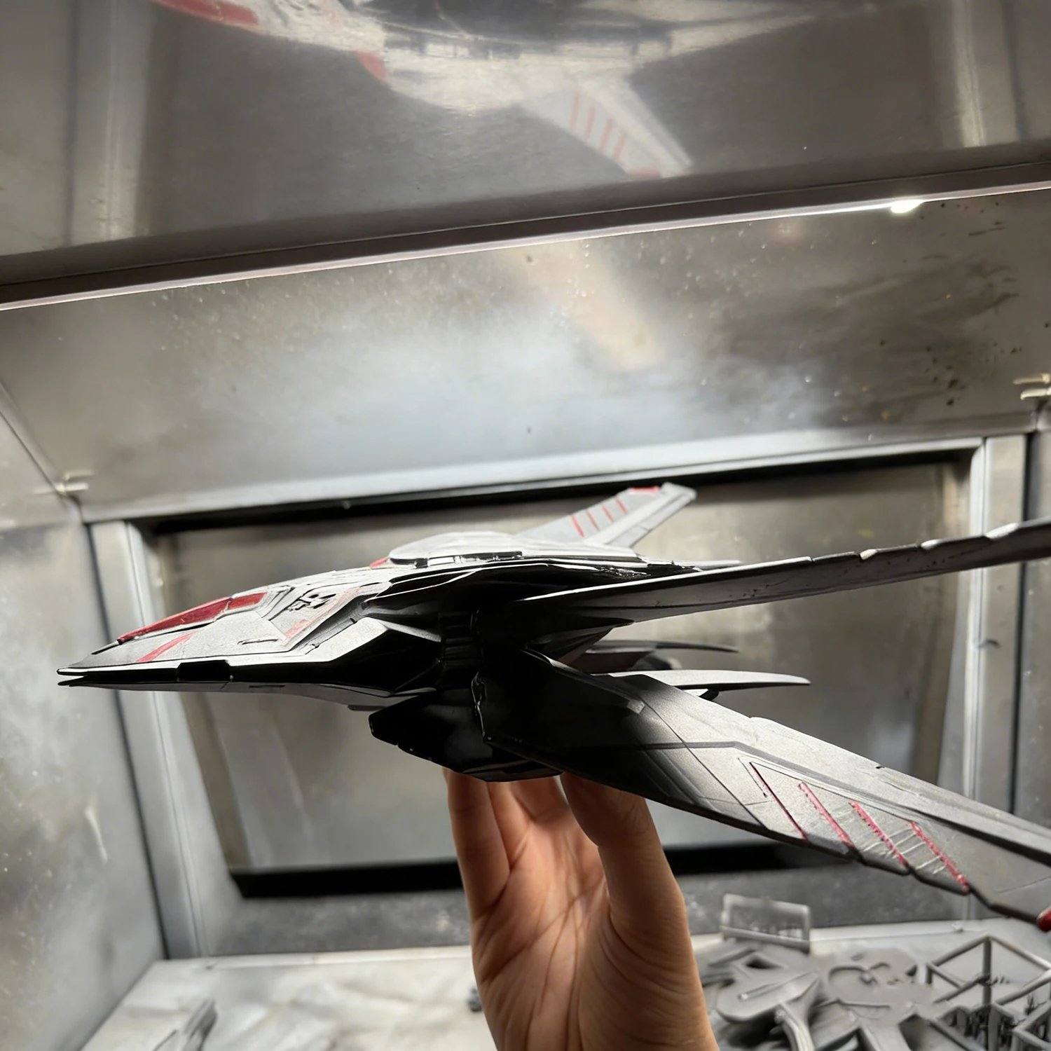 35cm 인터스텔라 스콜피오 우주선 조립 모델, 자석 접이식 날개, 정적 모델 선박 장난감 장식품