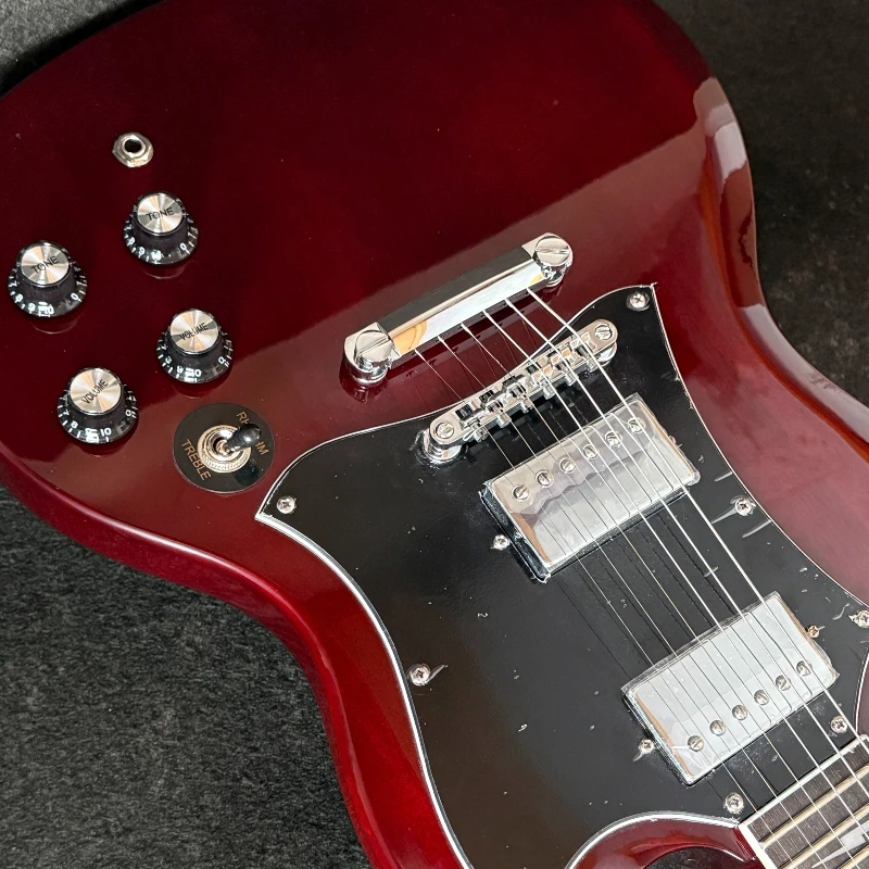 40 Inch Red SG00S Electric Guitar Neck Mahogany Body 22 Tone HH Pickup Fixed Bridge Rock Music Free Shipping