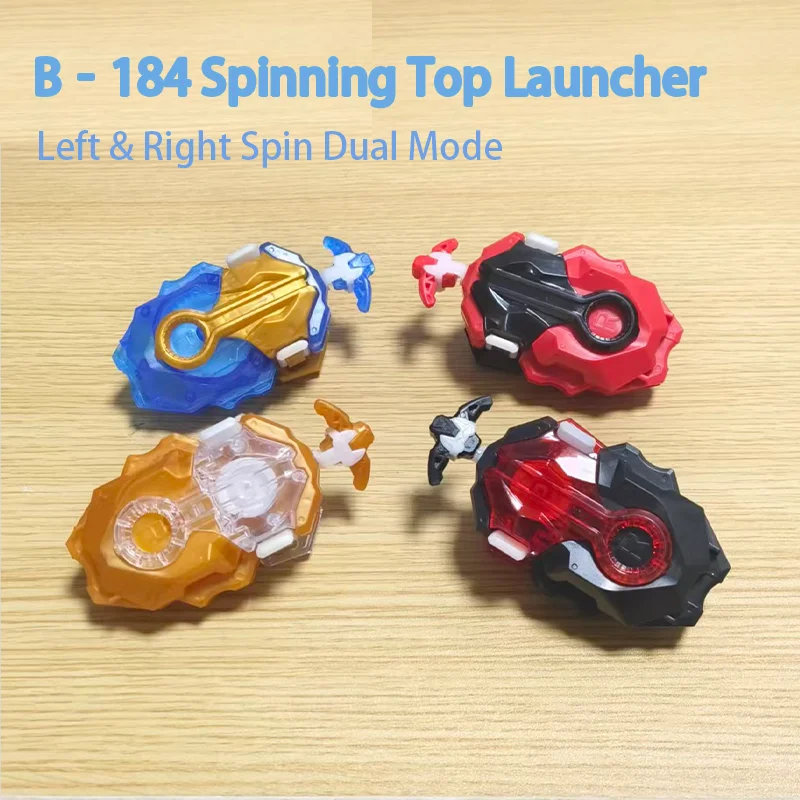 B‑184 Spinning Top Launcher, Left & Right Dual Direction Spin Ripcord Launcher Accessory for Battle Gyro Toy, 7 Colors Optional