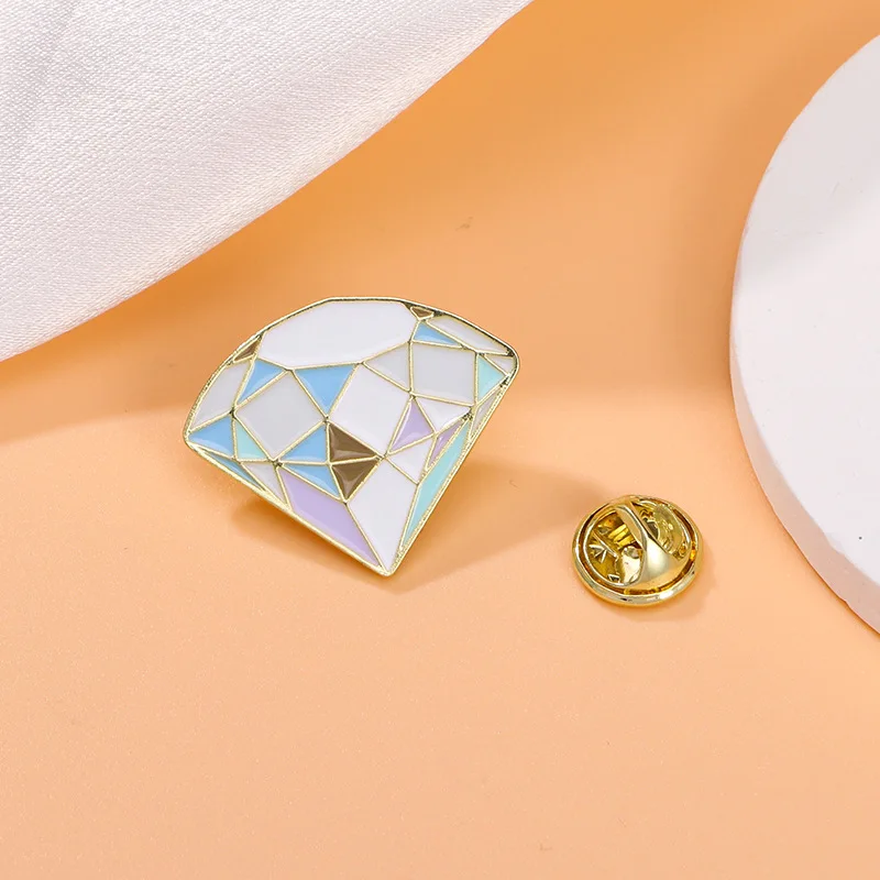 Fashion Cartoon Diamond Design Oil Drop Brooch Daily Commute Alloy Pin Badge For DIY Clothing Bags Hat Scarf T-shirt Decoration
