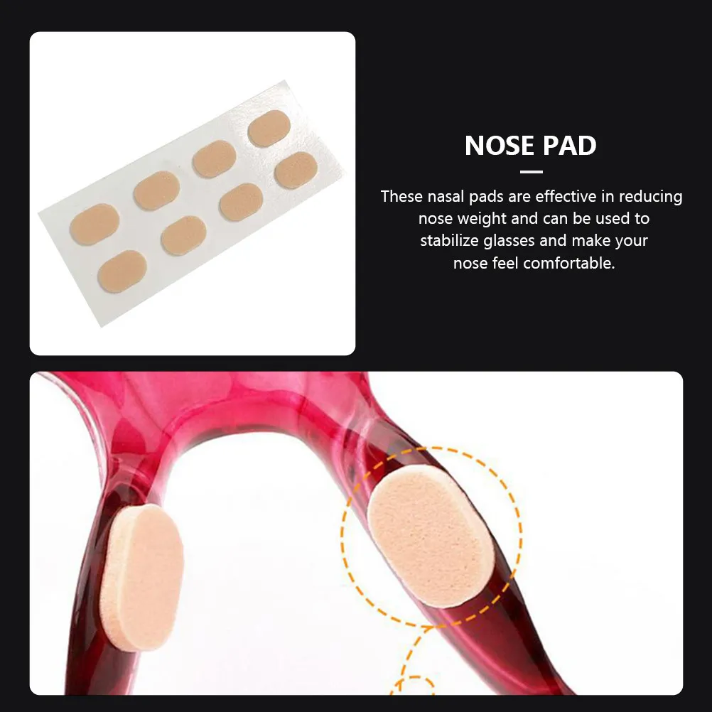 

80Pcs Glasses Nose Pads High-Grade Silicone Comfortable Non-Slip Nasal Pads Suitable for Most Eyeglasses Sunglasses Eyewear