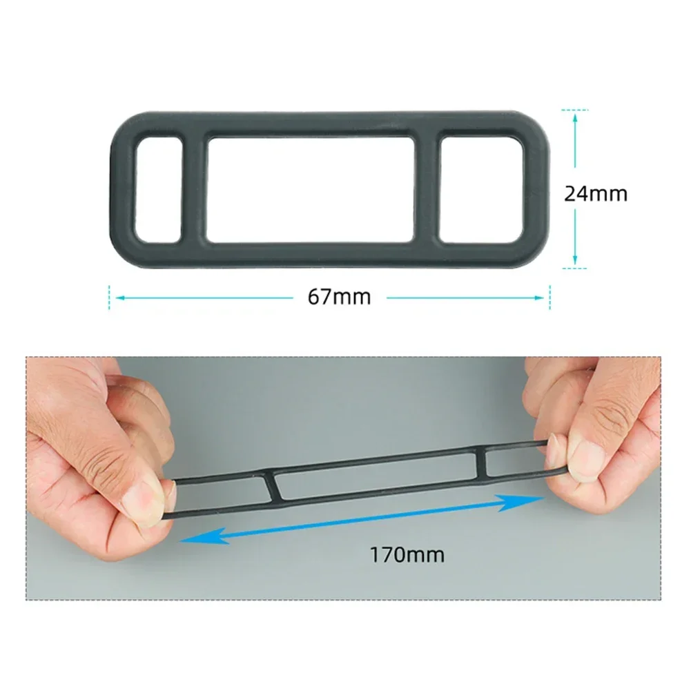 Correa elástica de silicona para bicicleta, soporte de montaje para lámpara, grabadora de espejo, banda de goma fija, Faro, 4 Uds.