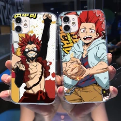 Hero Kirishima Eijirou Mobile Phone Case for iPhone 15 14 13 12 11 X XR XS 8 Pro Max Plus Mini Clear Transparent Cover Shell