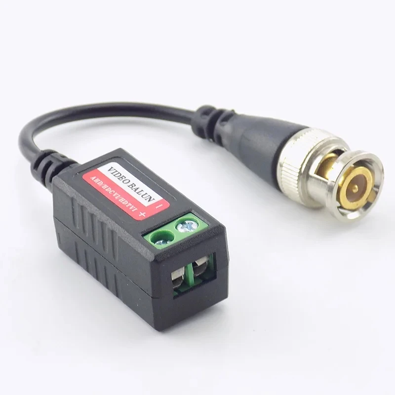 

1pair BNC Video Balun Connector Passive Transceiver 3000FT Distance UTP Balun Male BNC CAT5 Cable for CCTV Camera Accessories D5