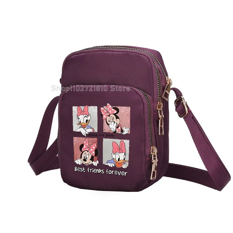 Borsa a tracolla topolino Versatile uomo donna borsa per cellulare borsa a tracolla Anime Cartoon borsa a tracolla per arrampicata con cambio Casual