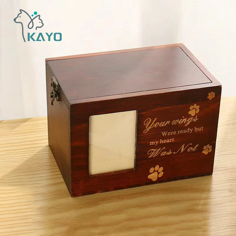 Handcrafted Pine Wood Pet Casket with Removable Lid Unique Memorial for Dogs and Cats Solid Wood Pet Urn