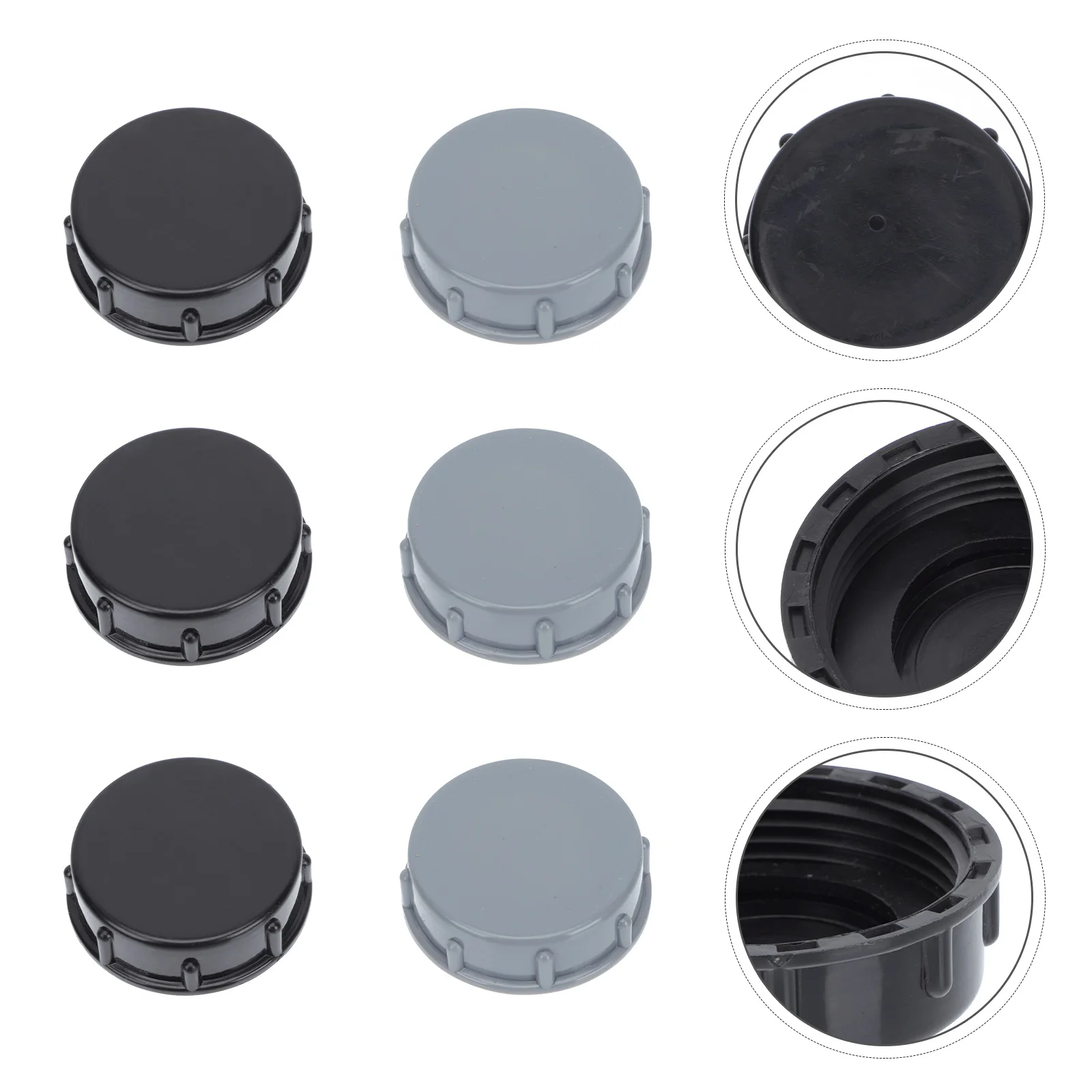 6 個の排水管キャップ耐久性のある耐摩耗性プラグカバー食品廃棄物処理機用プラスチック排水保護キャップ排水プラグ