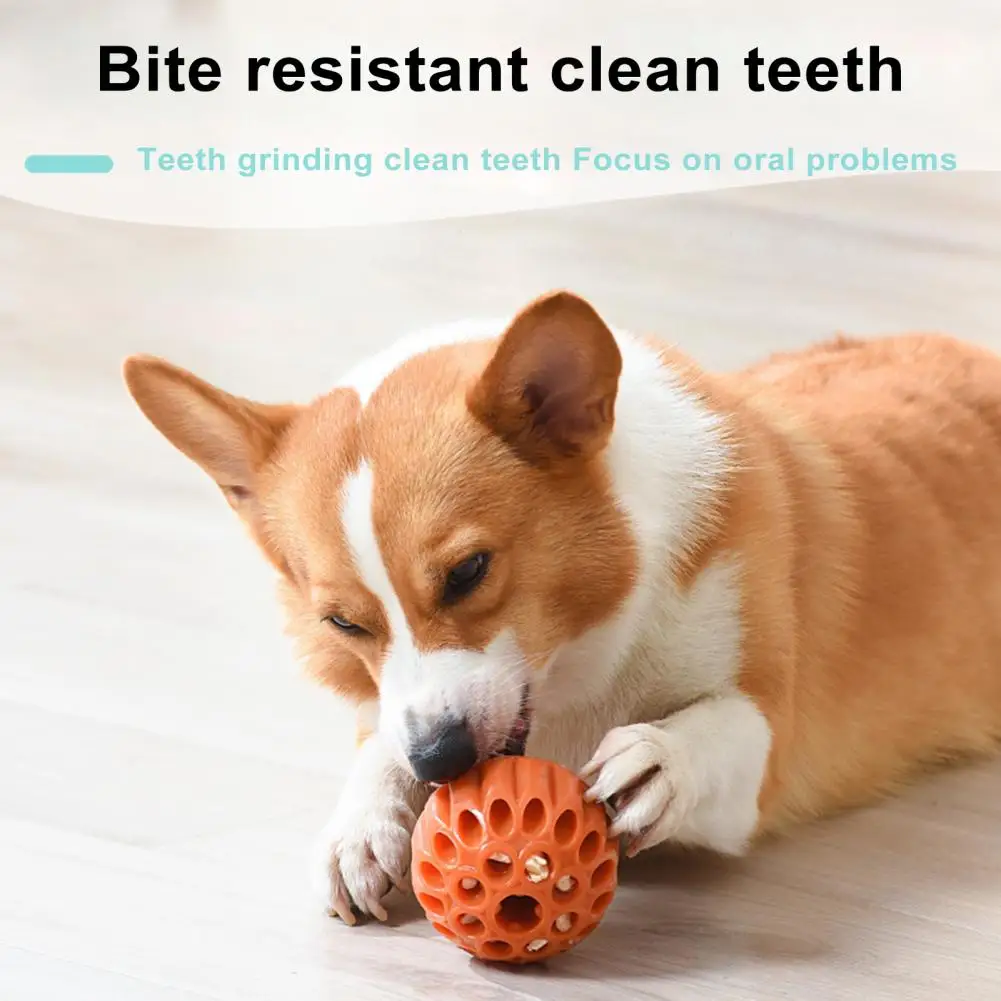 Food-grade Dog Toy Hollowed-out Porous Dog Toy Dog Toy Ball for Healthy Eating Treat Dispensing Bite Resistant for Small