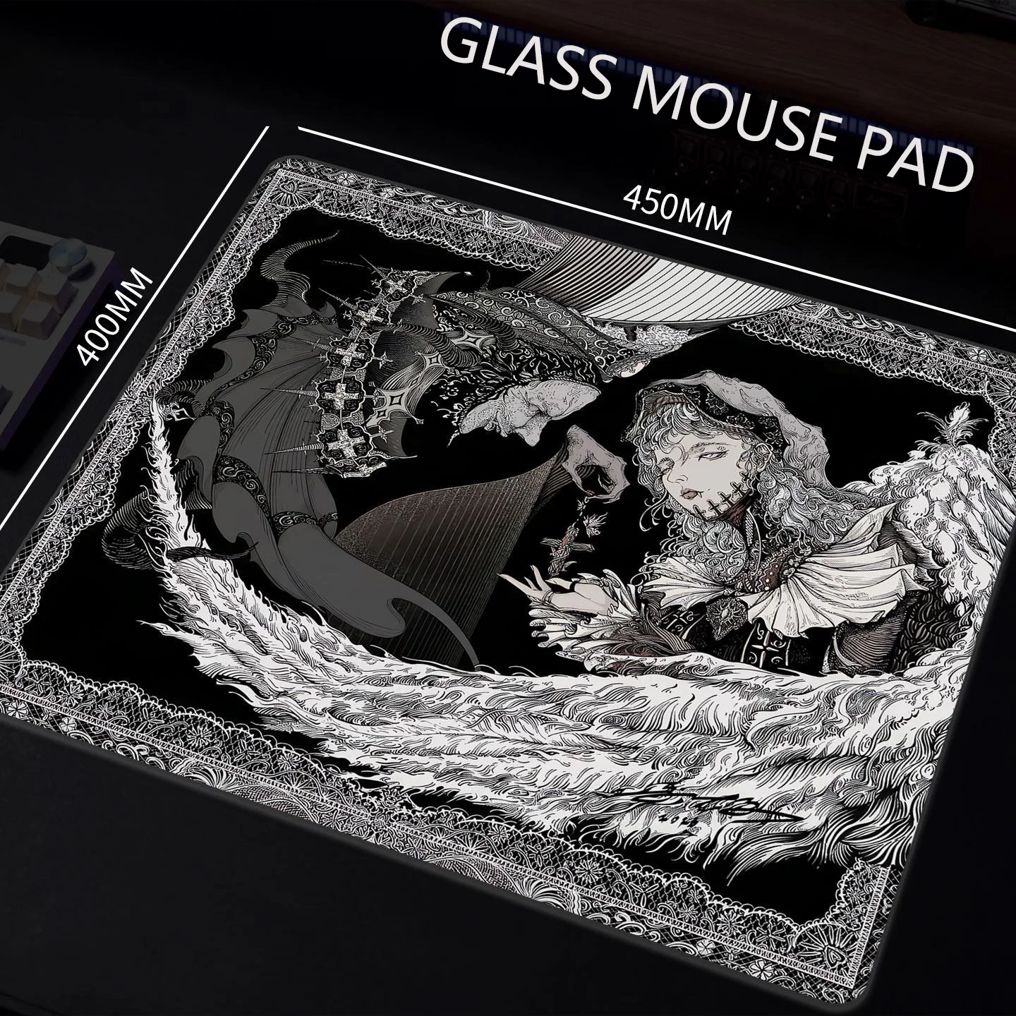 Mythology Comic Girl Photovoltaic Glass Mouse Pad Tempered Upgrade Smooth FPS Pc Game & Office Specific Mousepad Laptop Desk Mat
