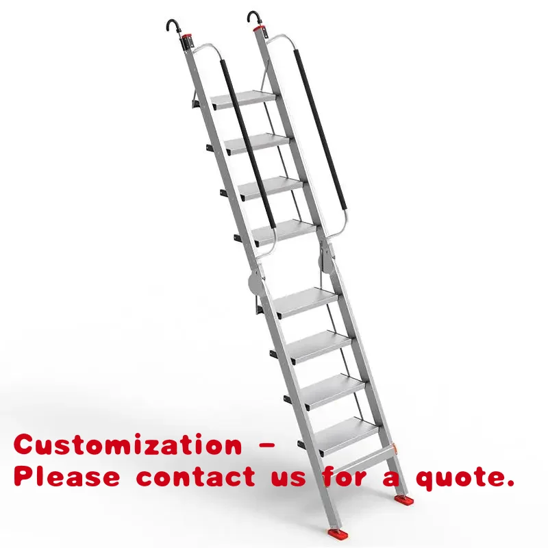 

Customize.Modern Design Aluminum Alloy Telescopic Attic Folding Ladder Thickened Herringbone Stairs Household & Warehouse Us