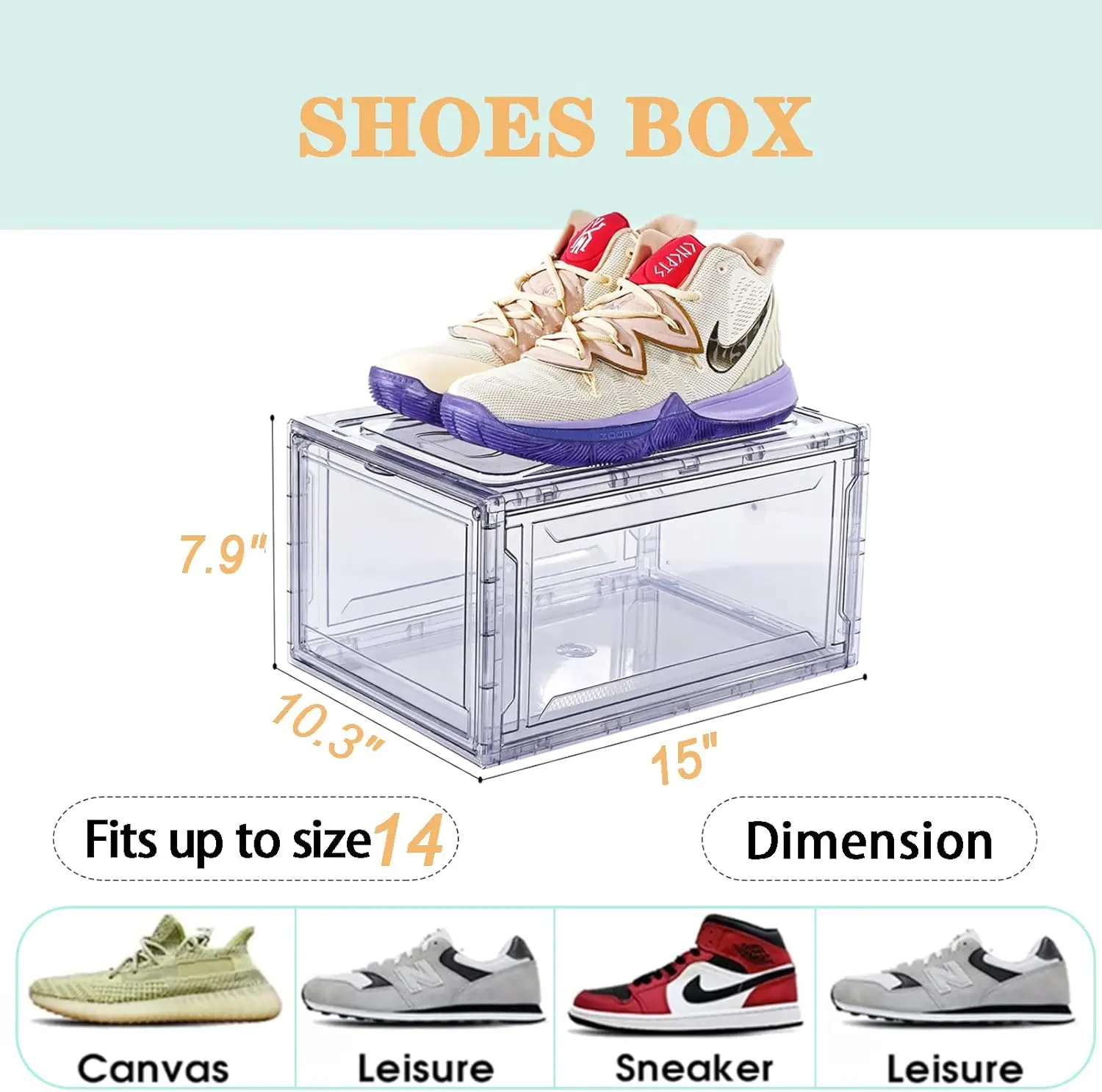 12 Pack Acrylic Clear Shoe Boxes– Ultra Clear Plastic Stackable Sneaker Storage For Sneakerhead Professional Grade Shoe Display