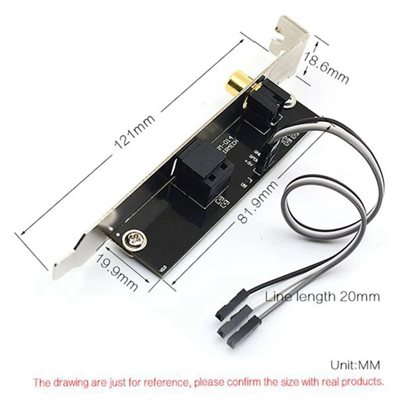 24Bit192khz Desktop Decoder Computer Professional PCB Digital Audio Optical Fiber For General Motherboard Card Baffle