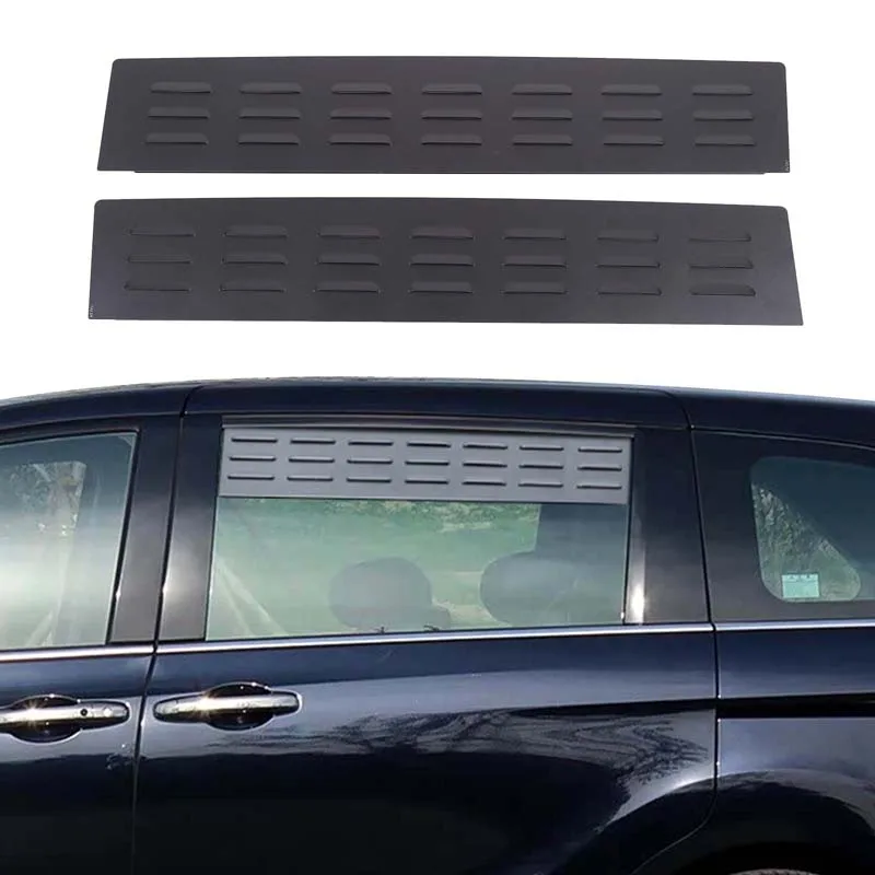 2Pcs Aluminum Alloy Black For Honda Odyssey Elysion 2015-2026+ Car Rear Ventilation Blinds  Modification Protection Accessories