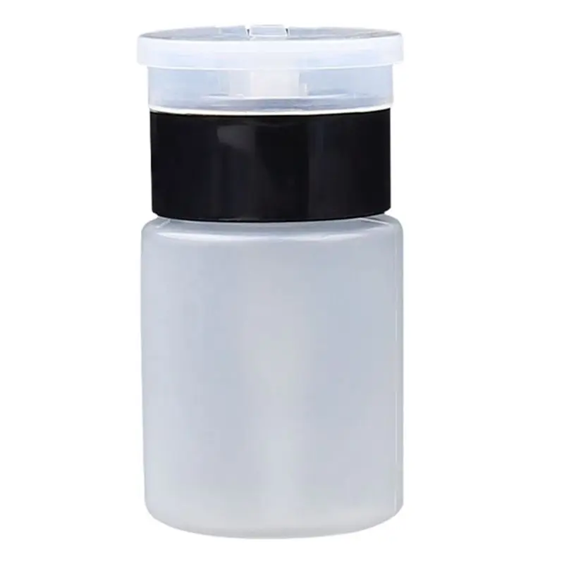 A01E-Empty Alcohol Bottles Refillable Press Pump Bottle Clear Dispenser Remover Cleaner Tools Accessory 3Pcs
