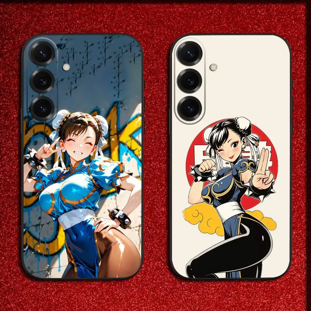 

S-Street Fighter ChunLi Chun Li Phone Case For Samsung S25,S24,S21,S22,S23,S30,Ultra,S20,Plus,Fe,Lite,5G Black Cover