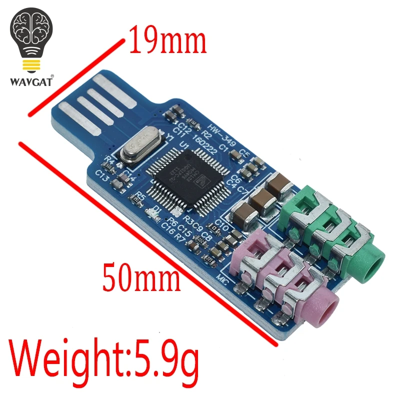 3.5mm CM108 USB Drive Free Sound Card Laptop Computer External Sound Card Module New Drop shipping-PC Friend