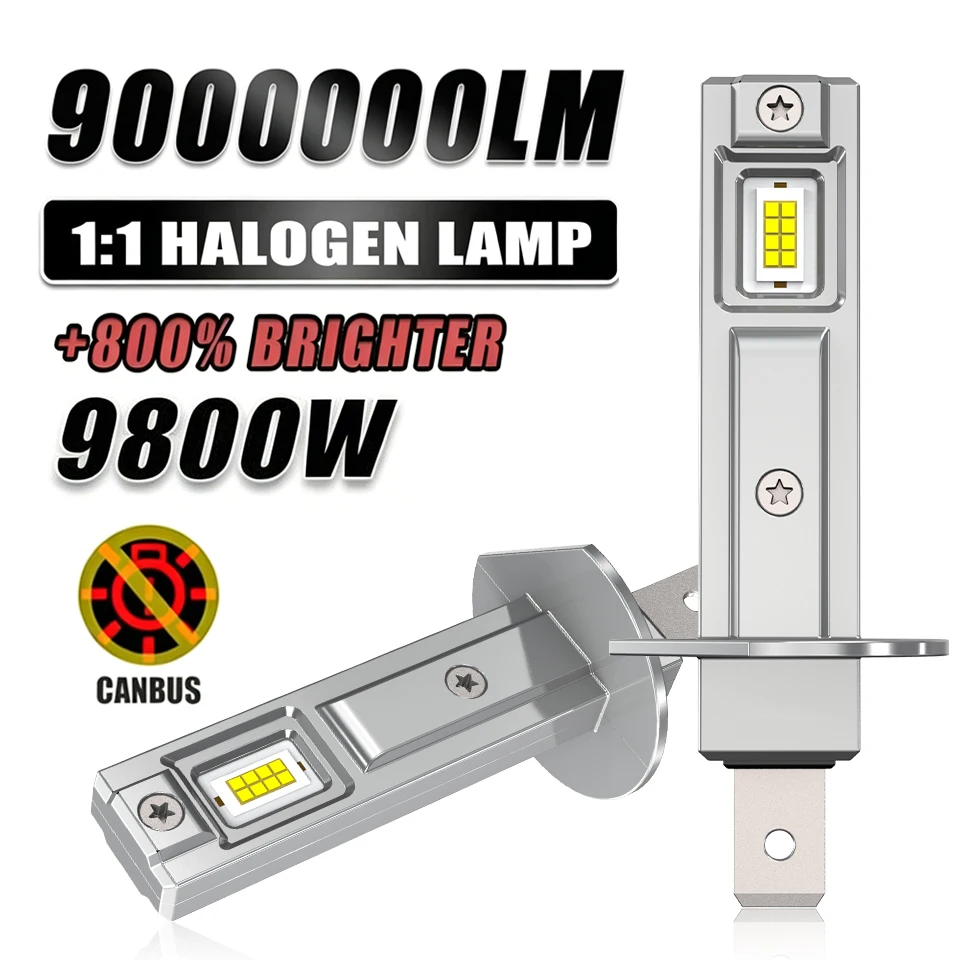 

H1 LED Headlight Bulb 9000000LM 9800W High Power Auto Fog Lamp 6000K 12V Led Lights for Car Head Lamps Driving Running Lamp