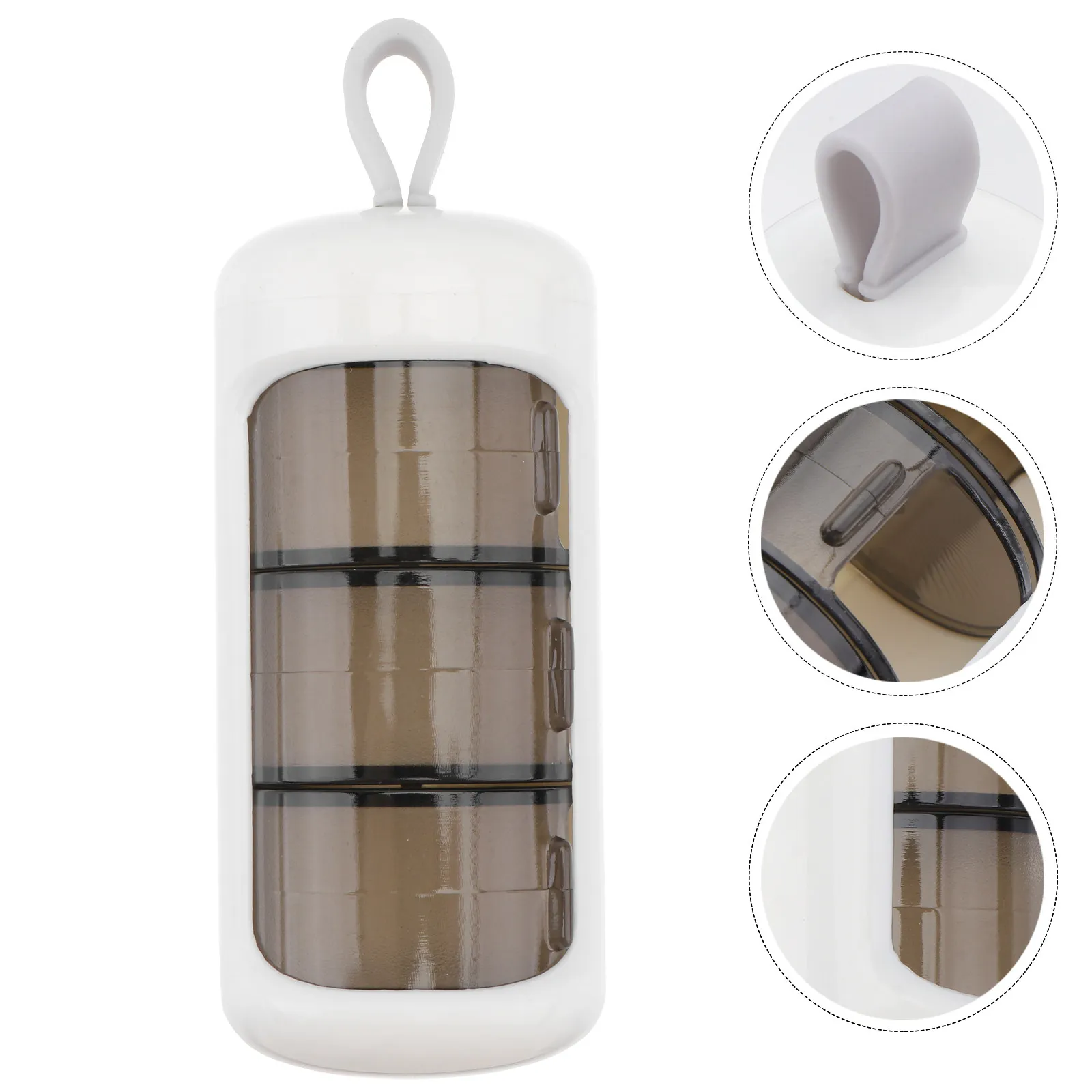 1Pcs Small Portable Pill Organizer 3-Section Travel Medicine Storage Box Lightweight Impact-Resistant Smooth Finish Plastic