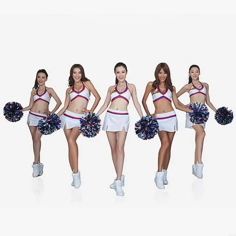 K3na Fluffier Cheerleading Pom Pom người cổ vũ Pompoms Handheld Cheerleader Pompoms