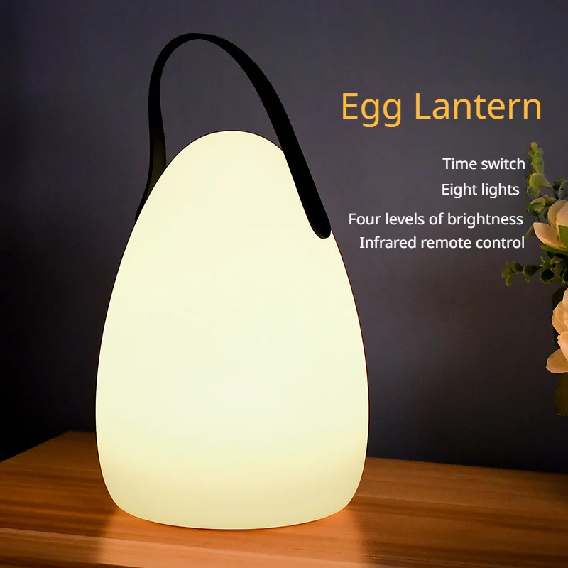 LED Bedroom Bedside Wireless Lamp Outdoor Nordic Simple Portable Portable Lamp Colorful Charging Remote Control Atmosphere Lamp