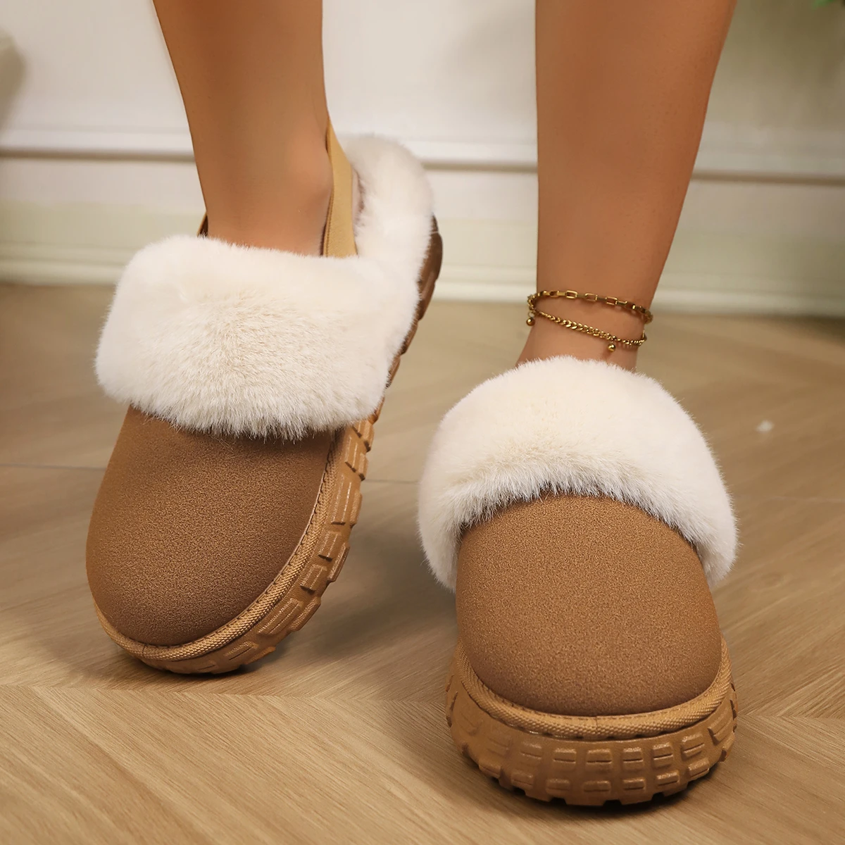 

2025 New Warm Boots Women Winter Flats Comfortable Fashion Shoes Short Plush Fur Ankle Snow Boots Casual Shoes Sport Suede Boots