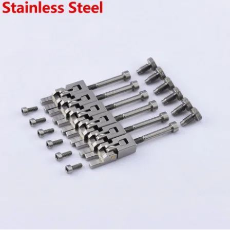 

Professional Set 6 / 7 Strings Guitar Bridge Steel Saddle For FR Tremolo System Bridge Musical Accessories in Stock Discount