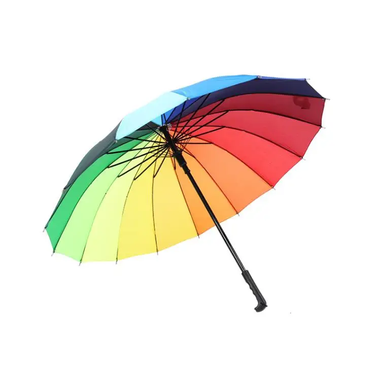 50pcs Fashion Rainbow Pagoda Palace Creative Umbrella Sun Rain Lady Princess Royal Long-handled Straight Golf Umbrella ni416