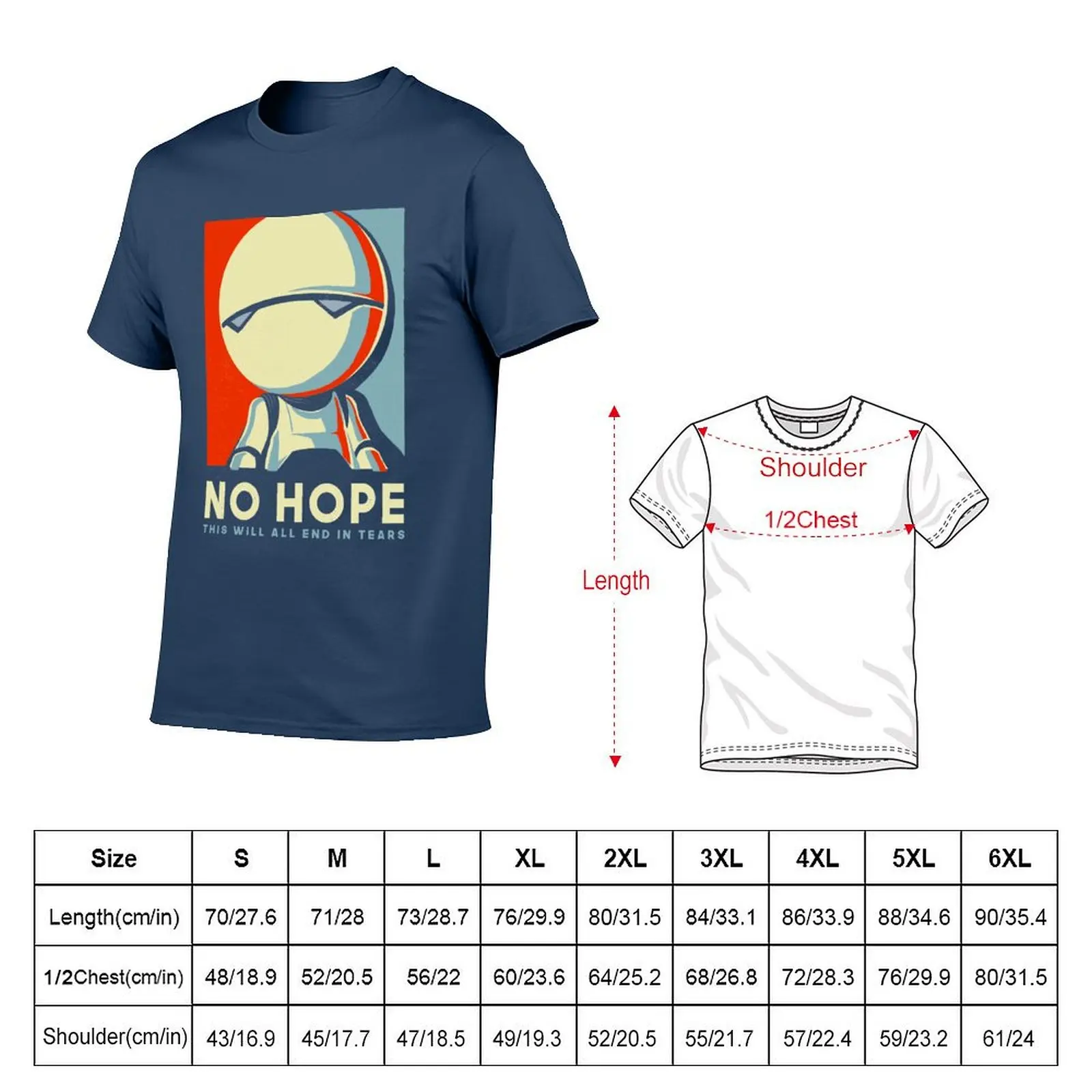 No hope Marvin - Funny Voting Sign Parody - Hitchhiker's Guide to the Galaxy T-Shirt vintage quick drying tshirts for men