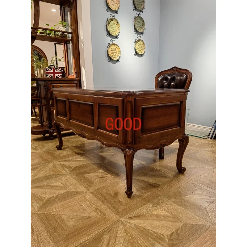 

Black Walnut Wooden Desk Solid Wood Desk Computer Desk Home Study Table