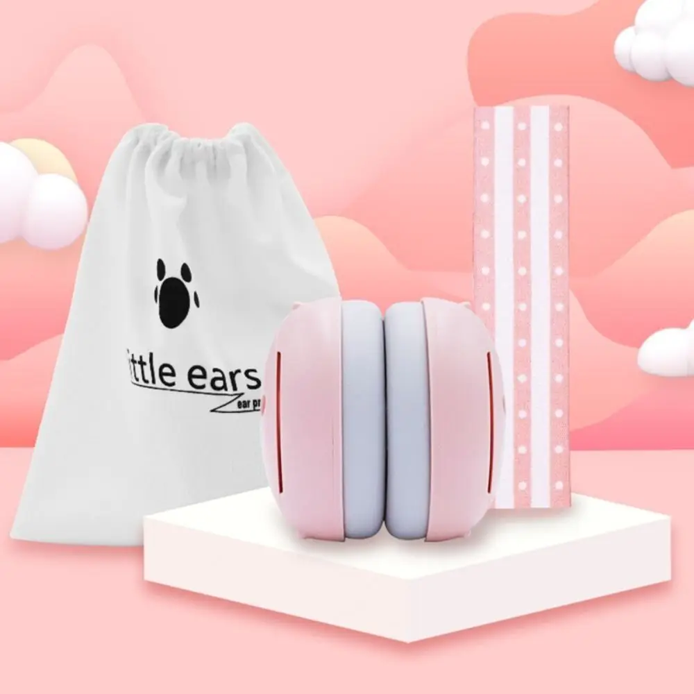 Penutup Telinga Pengurang Kebisingan Bayi yang Dapat Disesuaikan, Pelindung Pendengaran, Headphone Peredam Kebisingan ABS dengan Ikat Kepala Elastis Meningkatkan Tidur