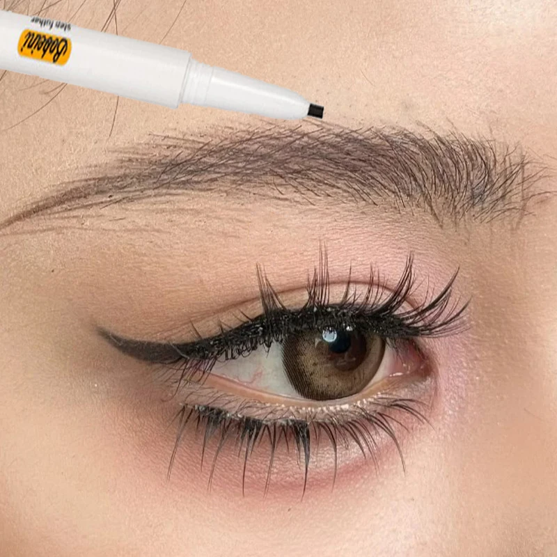 Smooth Ultra Thin Wild Eyebrow Pencil Waterproof Double-end Eyebrow Tattoo Pen Sweat-proof Easy To Color Korean Makeup Cosmetics