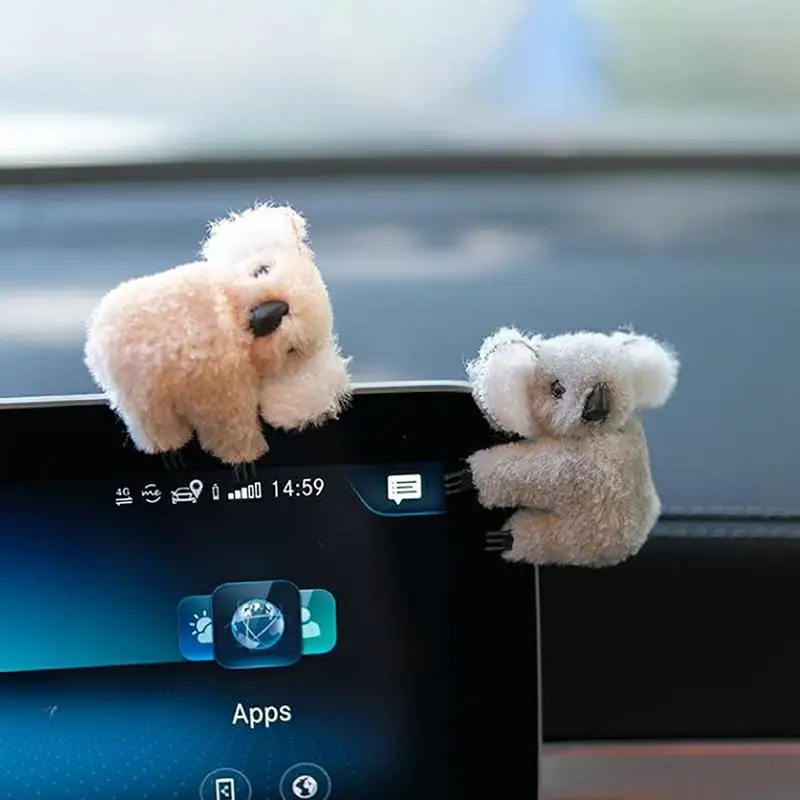 Mini Koala Plush Cute Koala Bear Plush Doll Car Dashboard Ornament Backpack Bag Charm Car Center Console Ornament For Car Home