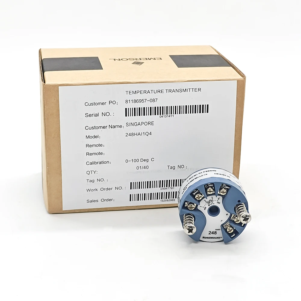 Rosemount 248 Temperature Transmitter Single Module Temperature Sensor With 4-20 mA