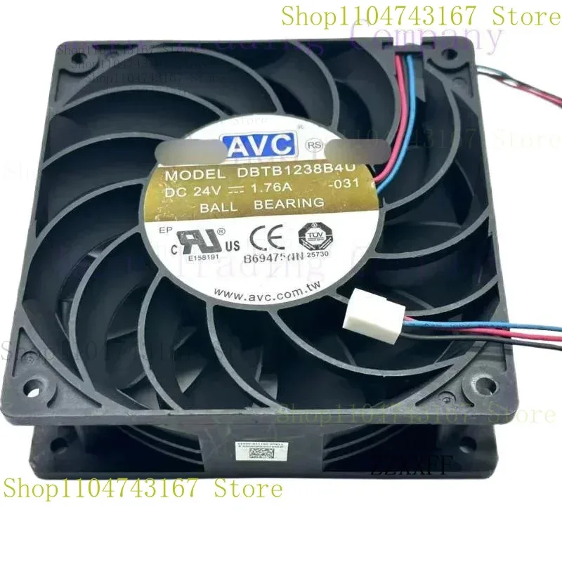 

FOR AVC DBTB1238B4U 031 DC 24V 1.76A 120x120x38mm 3-wire Server Cooling Fan