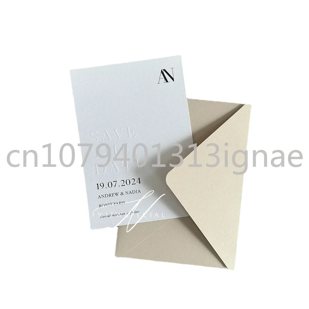 A Smart Machine Greeting Card Invitation Card for Contemporary Minimalist Wedding Invitations